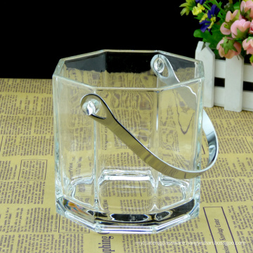 Haonai glassware bucket,glass ice bucket